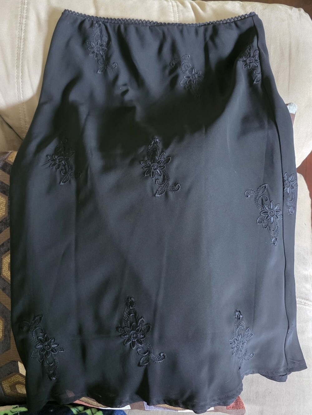 Black Chiffon Like Skirt, Sz M